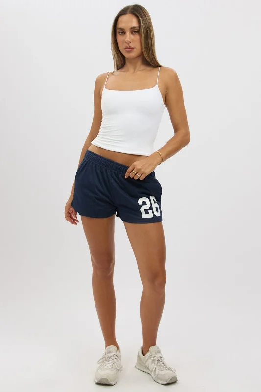 Shop Today, Save Tomorrow!Shop Today, Save Tomorrow!Blue Track Shorts Elastic Waist