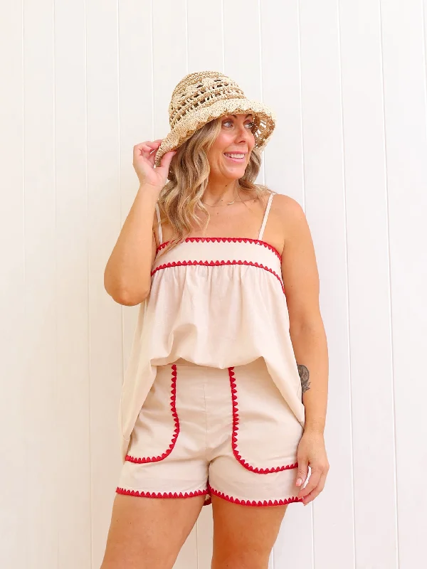 Save Like Never Before!Save Like Never Before!Lily Shorts - Natural/Red