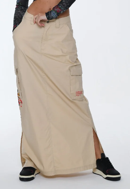 Shop Before It’s Gone!Shop Before It’s Gone!Womens Geisha Cargo Skirt - Beige