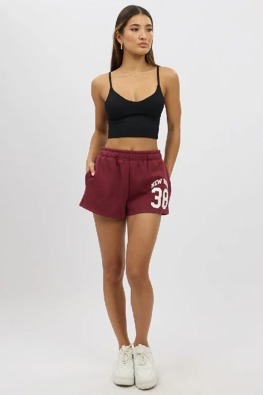Seasonal Sale – Shop Now!Seasonal Sale – Shop Now!Red Track Shorts Elasticated