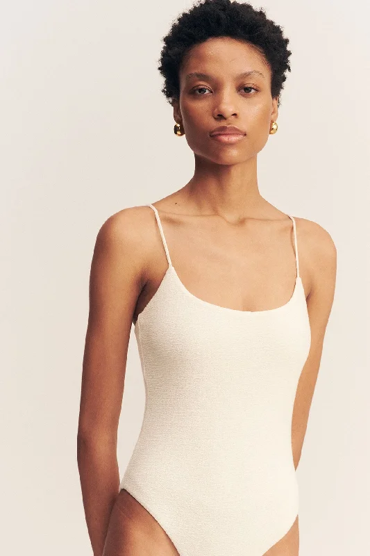 BEAU SCOOP NECK BODYSUIT - RICE