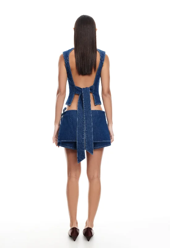 COUNTRYSIDE SKORT - BLUE DENIM