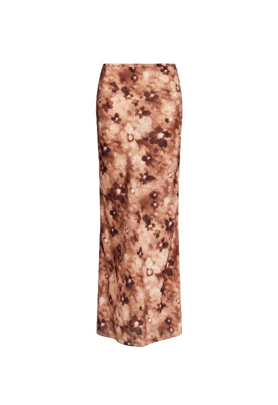 HUDSON MAXI SKIRT - CHOCOLATE FLORAL