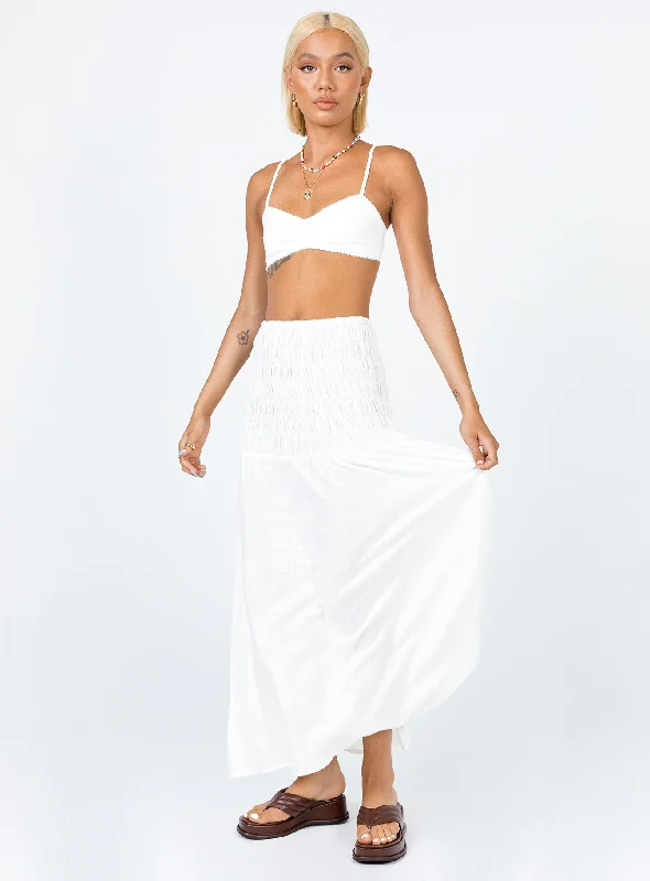 Porto Maxi Skirt White