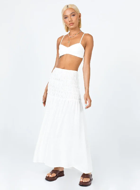 Porto Maxi Skirt White