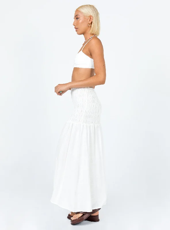 Porto Maxi Skirt White