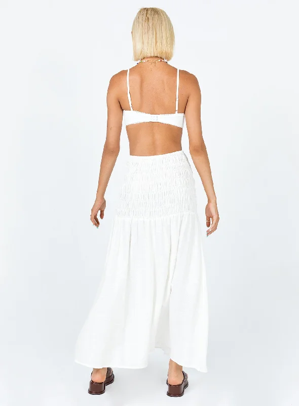 Porto Maxi Skirt White