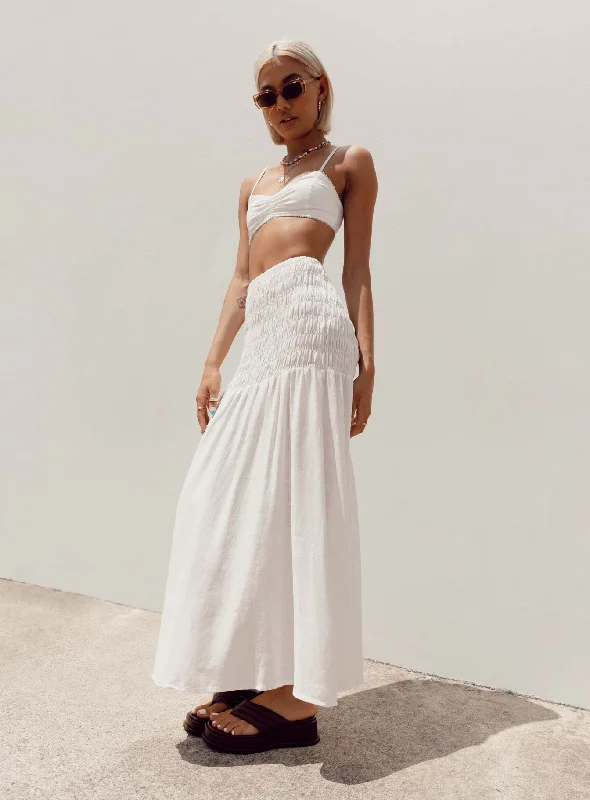 Porto Maxi Skirt White