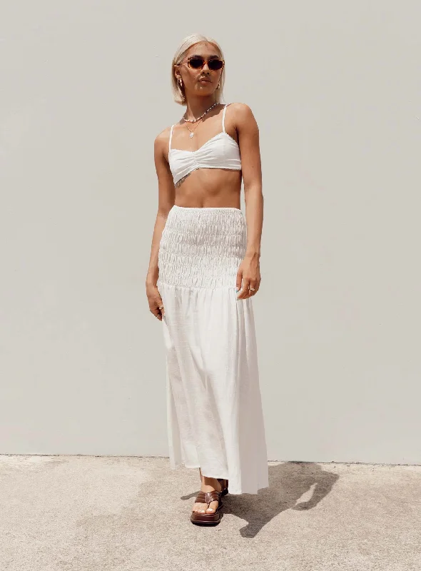 Porto Maxi Skirt White