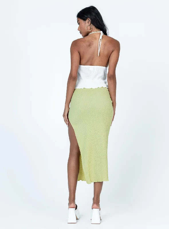 The Chad Maxi Skirt Green