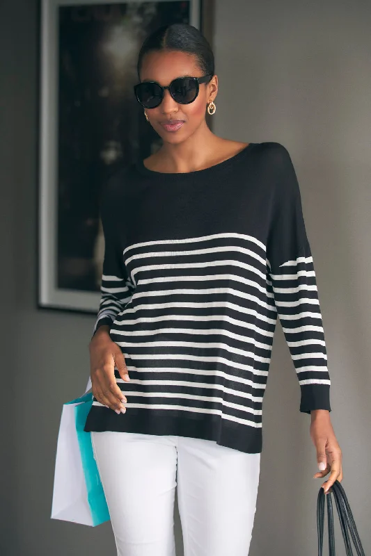 Stripe Boat Neck Jumper