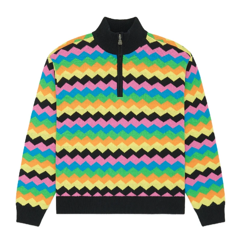 Zig Zag Quarter Zip Sweater