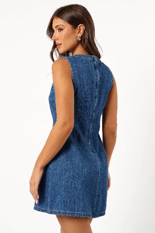 Jovanni Mini Dress - Dark Denim