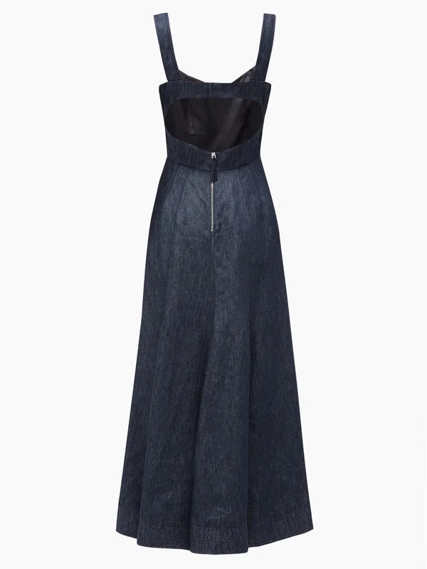 Virginia V-neck denim dress