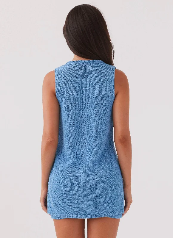 Capri Glow Knit Top - Azure