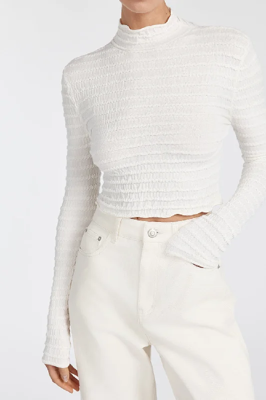 HENDRICK CREAM LONG SLEEVE KNIT TOP