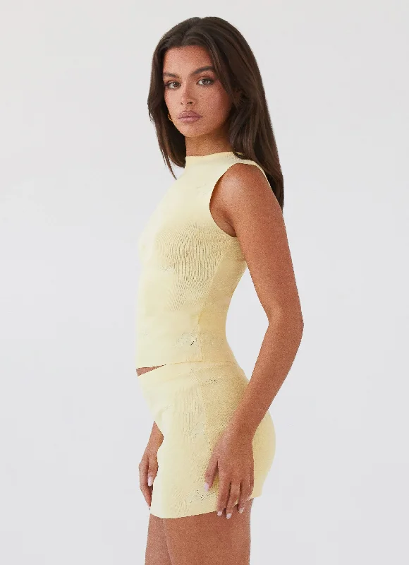 Holly Knit Tank - Lemon