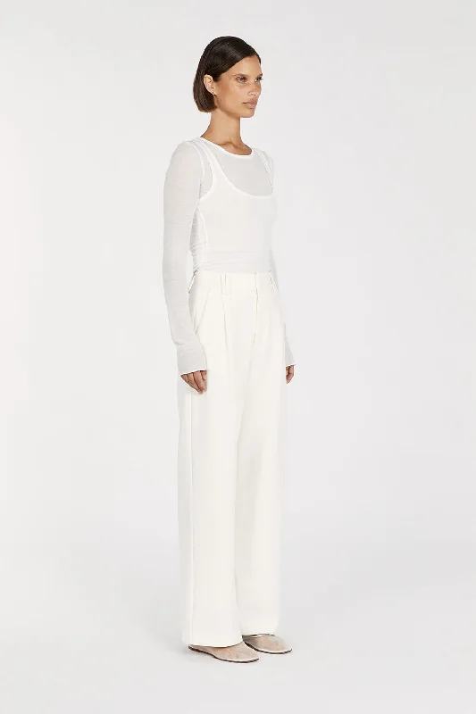 JUDE OFF WHITE SLEEVED LAYER TOP