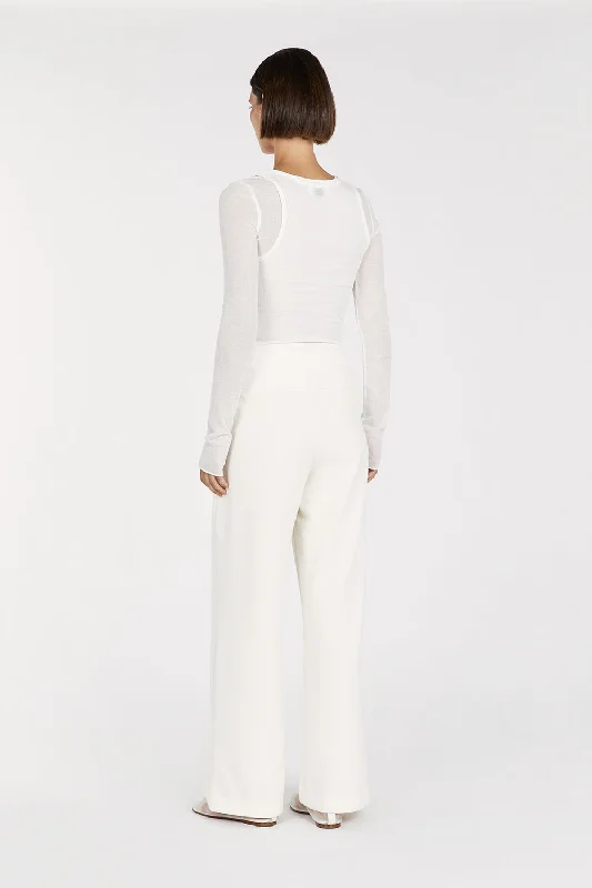 JUDE OFF WHITE SLEEVED LAYER TOP