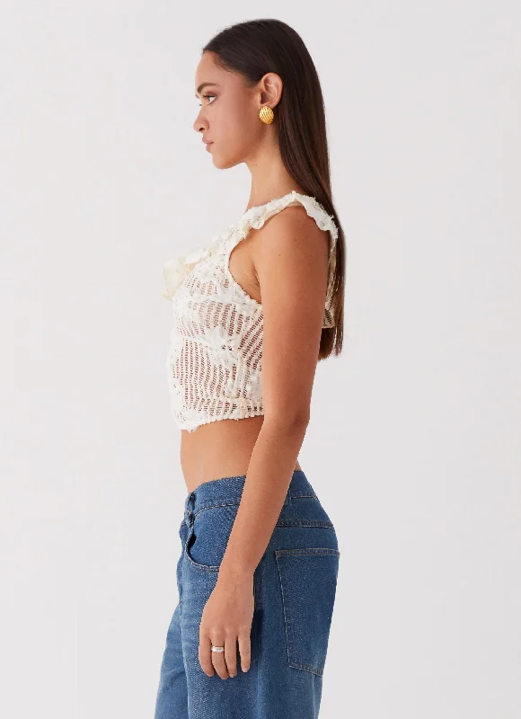 Juilette One Shoulder Top - Ivory