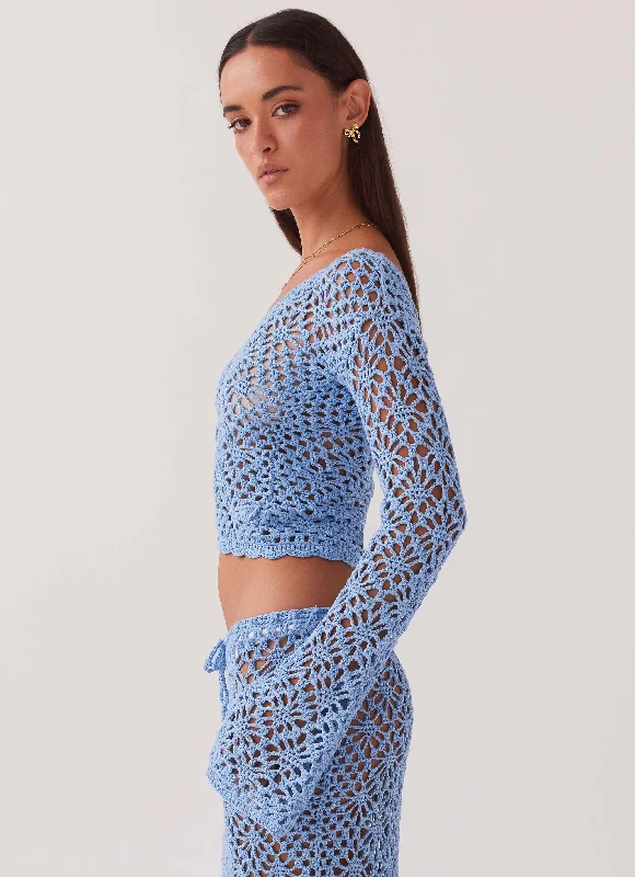 Merliah Crochet Top - Blue