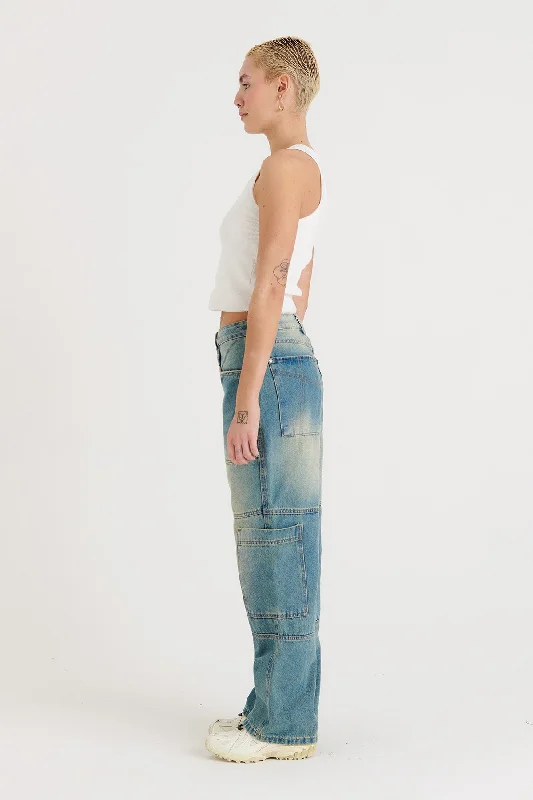 Combat Jean Faded Blue