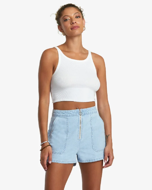 Goldie Denim Shorts - Light Vintage Wash