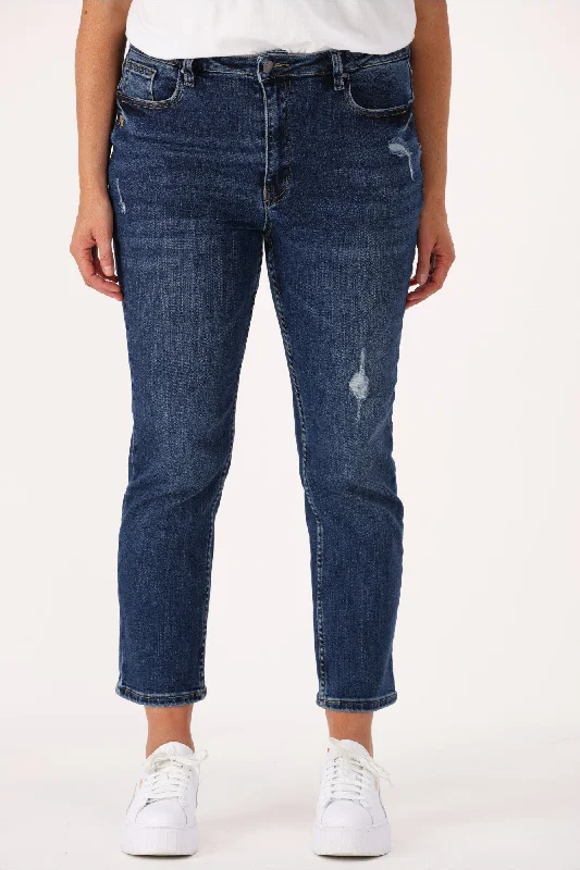 Shine On Label Kendric Straight Leg Jean Dark Indigo Wash