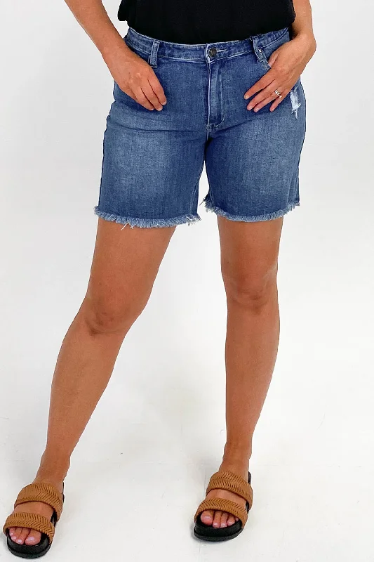 Wakee Ashlee Shorts Blue Denim