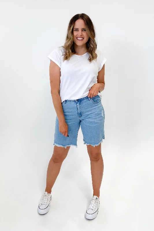 Wakee Denim Gigi Short Light Wash