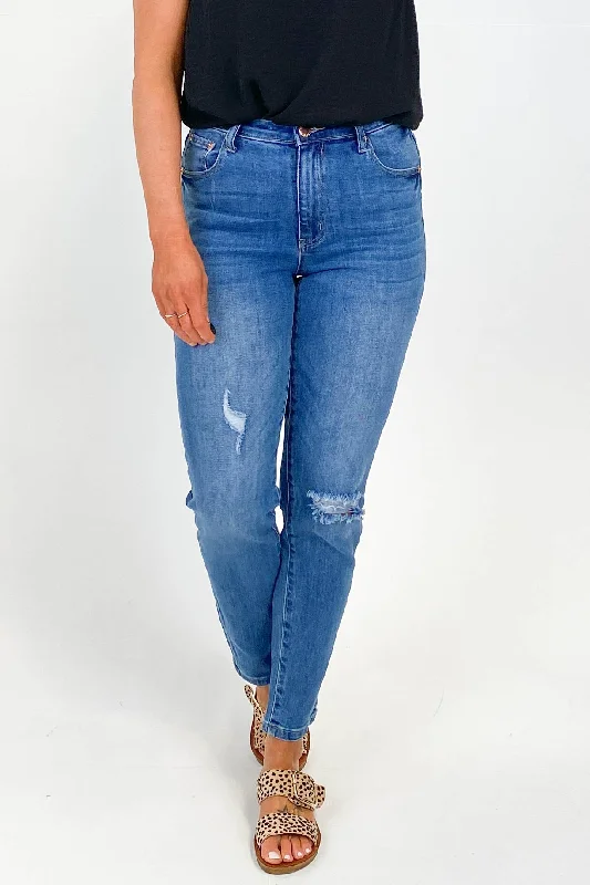 Wakee Mollie Ripped Jean Dark Blue