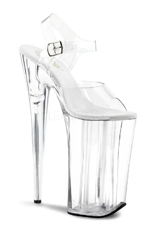 BEYOND-008 Platform Sandal  | Clear Vinyl