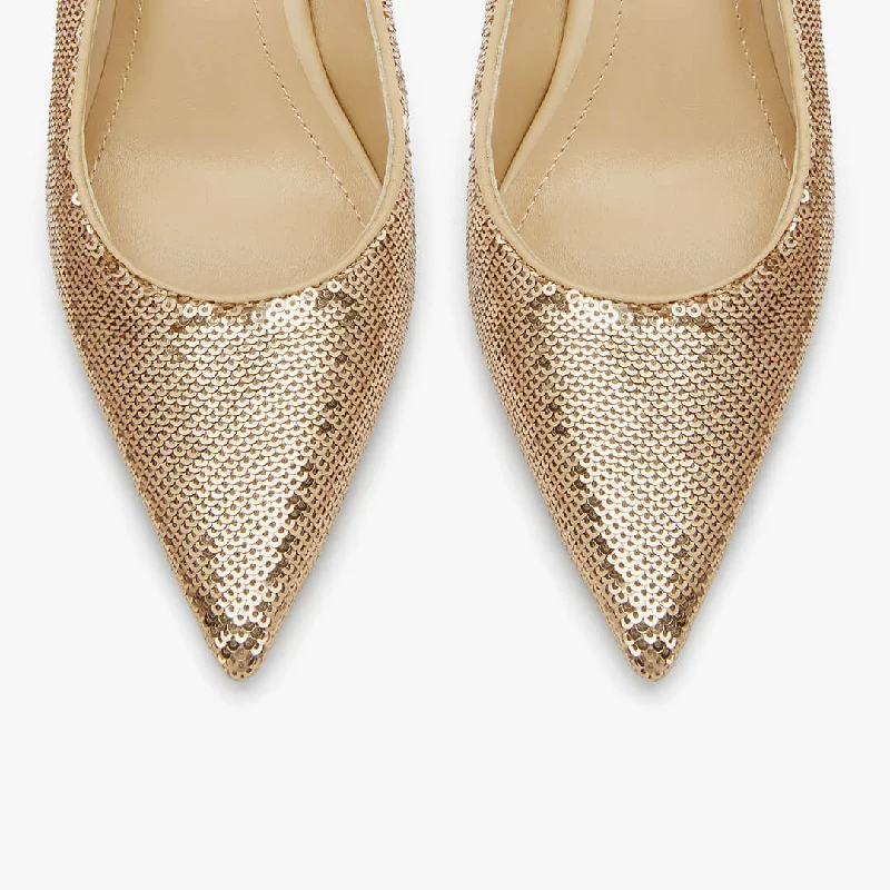 *Kayte - Gold Glitter Party Pump