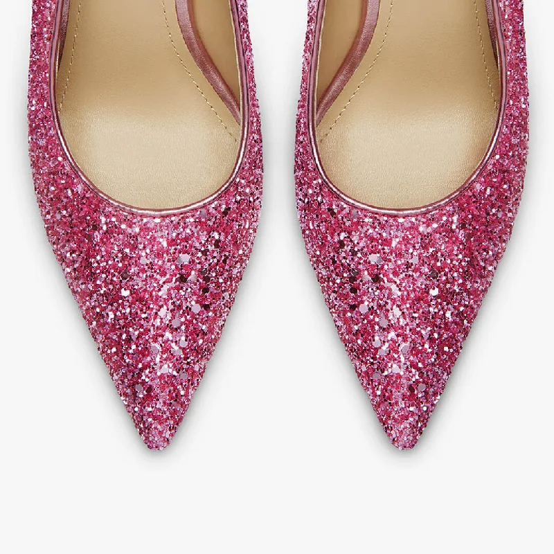 *Kayte - Pink Glitter Party Pump