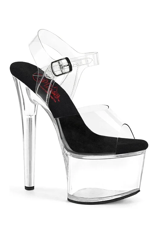 PASSION-708 Clear Vinyl Sandal