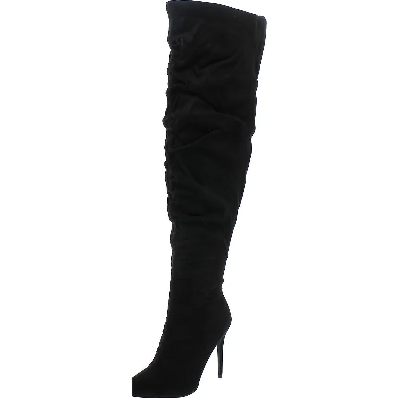 Womens Faux Suede Tall Over-The-Knee Boots