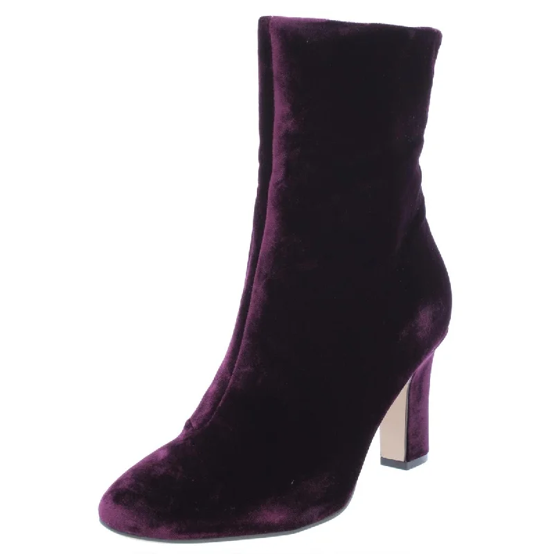 Bridgett Womens Velvet Heel Booties