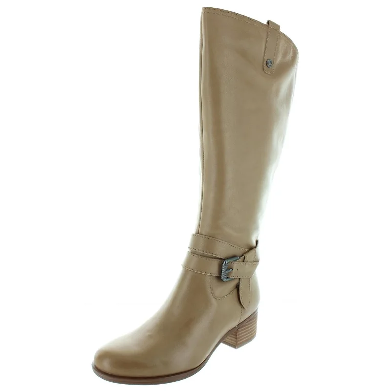 Dev Womens Wide Calf Leather Riding Boots