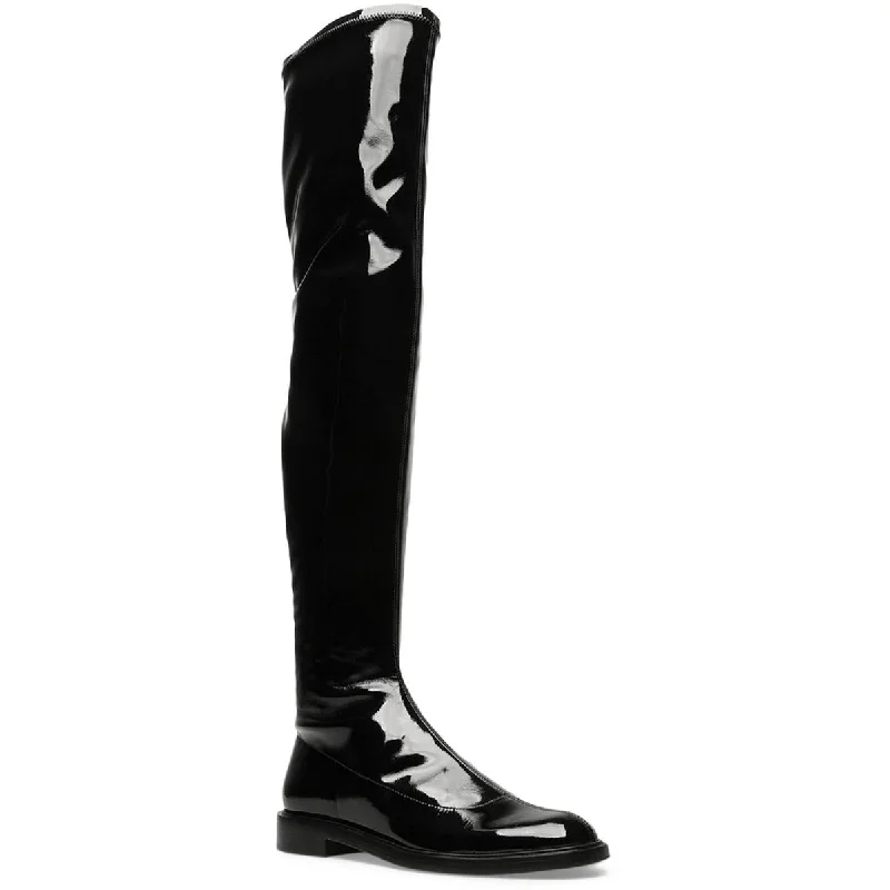 S-Kaolin Womens Patent Leather Tall Over-The-Knee Boots