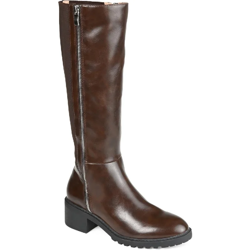 Womens Faux Leather Knee-High Boots