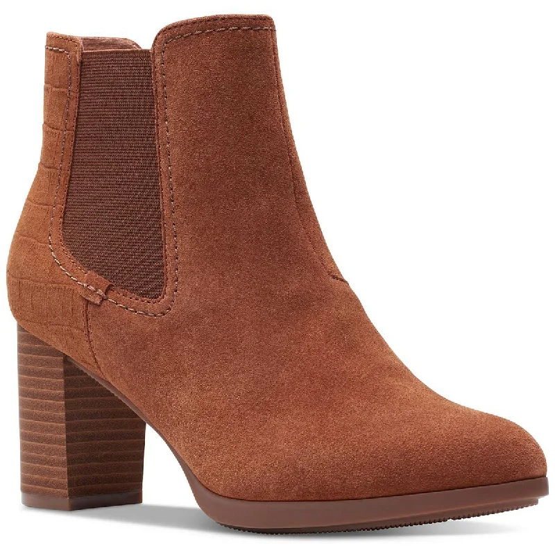 Bayla Rose Womens Suede Round Toe Booties