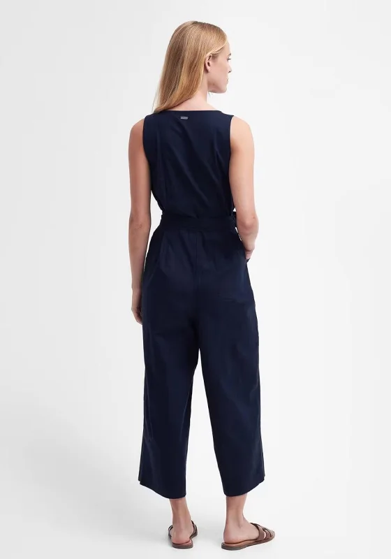 Barbour Womens Penrose Wide Leg Jumpsuit, Navy