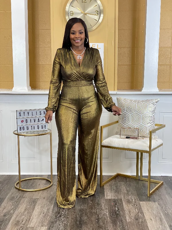 Best of Today Metallic Jumpsuit (Gold)