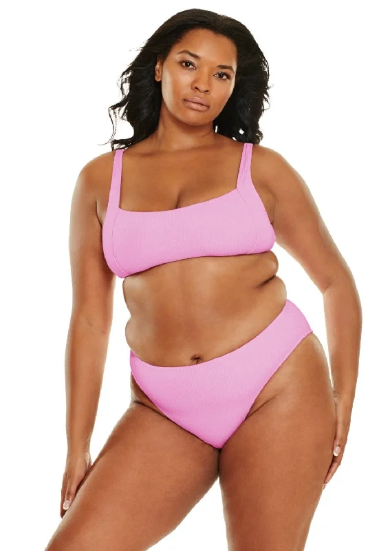 Hamptons Square Neck Bikini Top - Blushing Pink