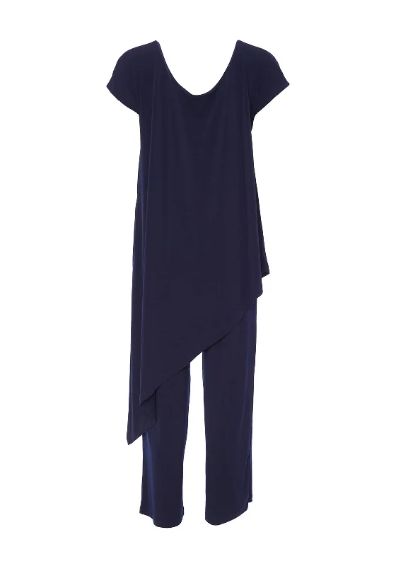 Naya Dip Hem Overtop Jumpsuit, Navy