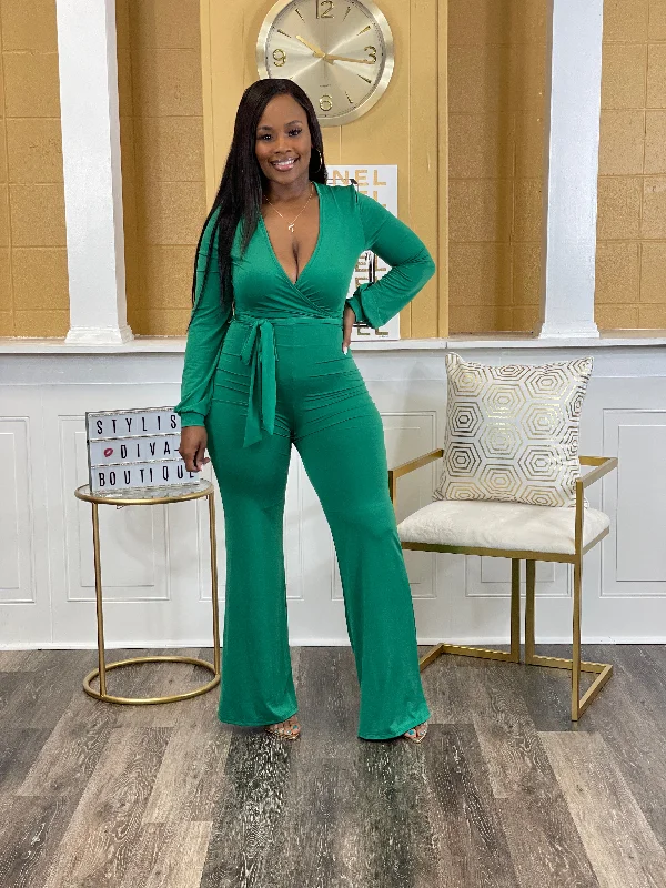 She's A Keeper Jumpsuit up to 3XL (Green)