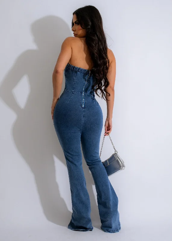 Soiree Stiletto Denim Jumpsuit