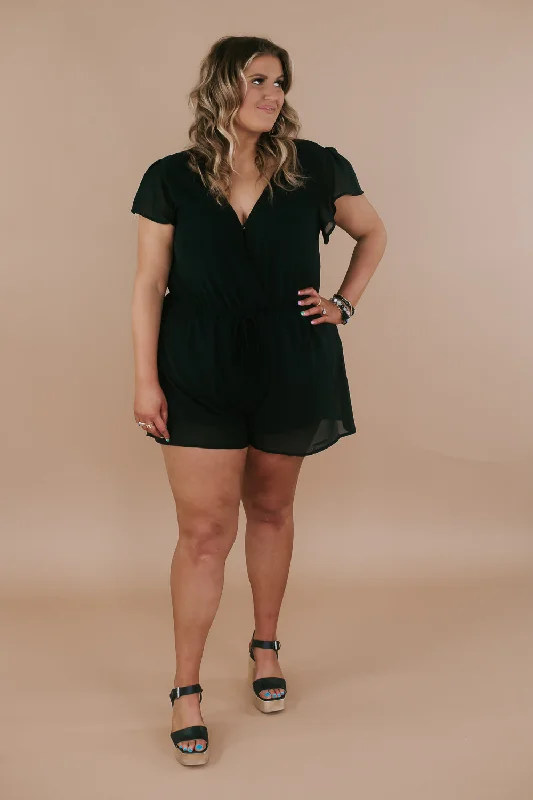 So Sleek Romper, Black