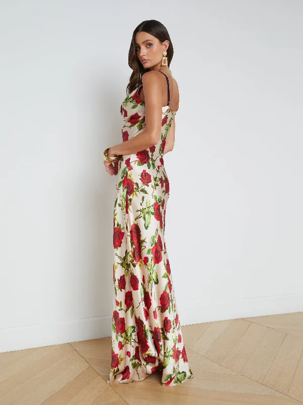 Venice Floral Silk Gown