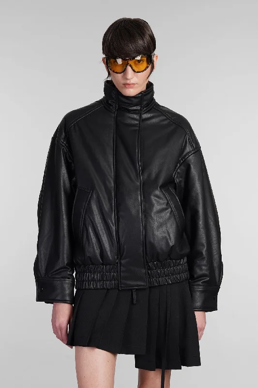 Bomber in black polyester